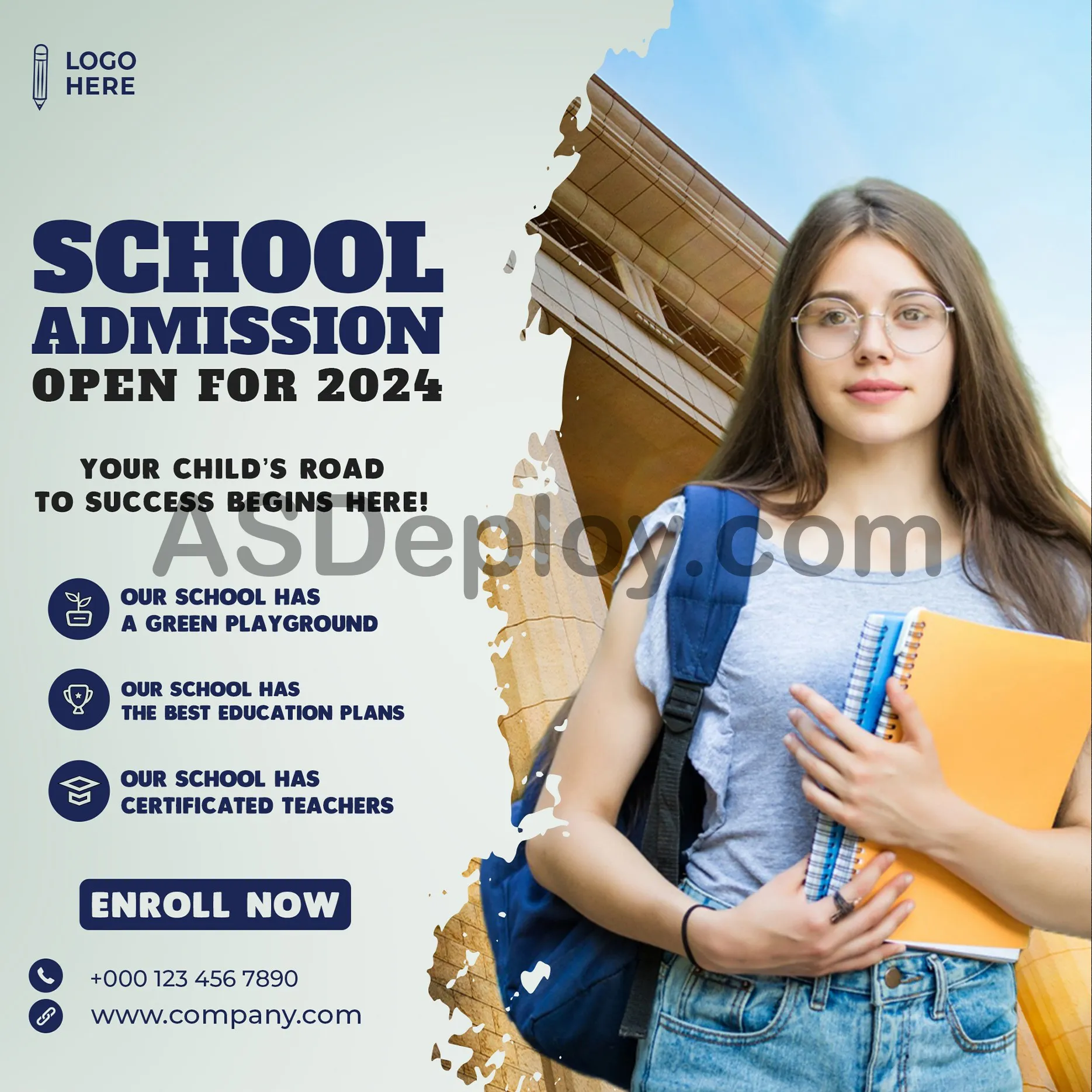 School Admission Add Design